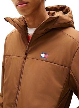 Anorak Tommy Jeans Poly marrón pour homme