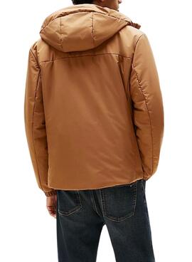 Anorak Tommy Jeans Poly marrón pour homme