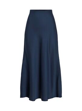 Jupe Vila Viellette bleue pour femme