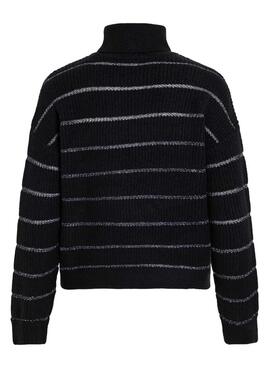 Maillot Vila Vizaza à rayures noir et argent pour femme