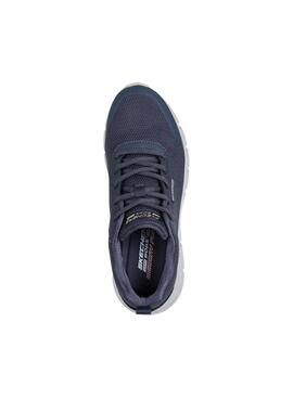 Chaussures Skechers Bobs Flex Waterproof bleu pour femme.