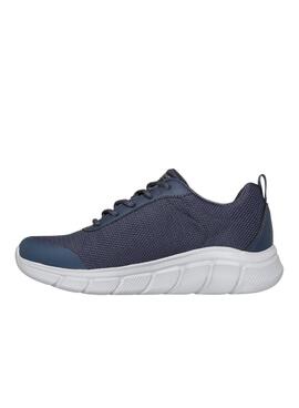 Chaussures Skechers Bobs Flex Waterproof bleu pour femme.