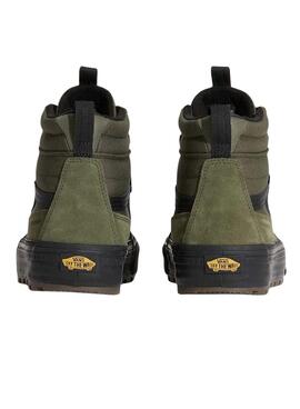Chaussures Vans Sk8-Hi Waterproof vertes pour homme