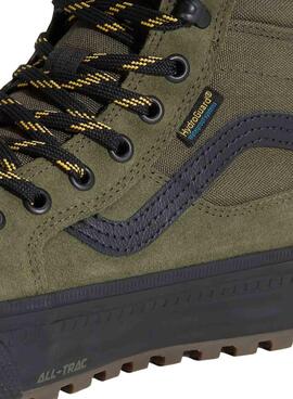 Chaussures Vans Sk8-Hi Waterproof vertes pour homme