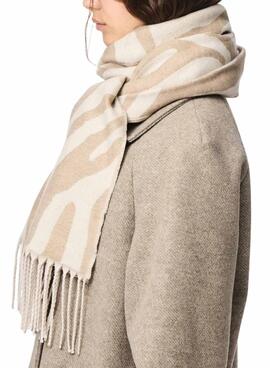 Foulard Pieces Celin beige pour femme.
