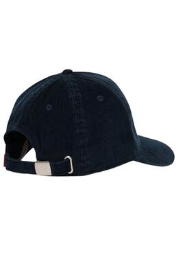 Casquette Superdry Graphic Cord Trucker en velours côtelé bleu marine