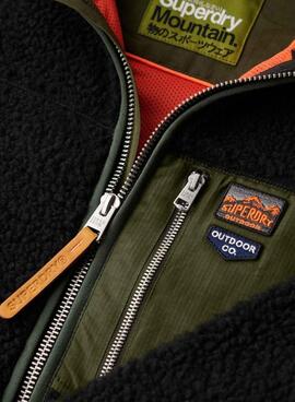 Polar Superdry Vintage Retro Full Zip noir pour homme