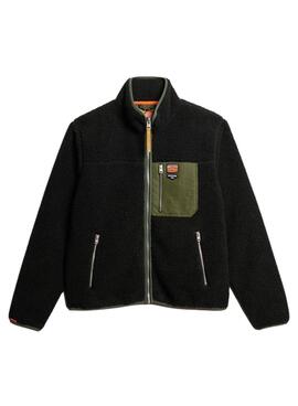 Polar Superdry Vintage Retro Full Zip noir pour homme