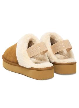 Sabots Pepe Jeans Dissy chameau pour femme