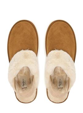 Sabots Pepe Jeans Dissy chameau pour femme