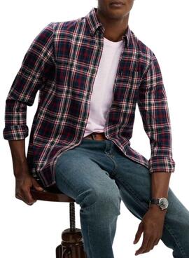 Chemise Superdry Vintage Check à carreaux bleu marine pour homme