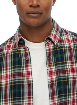 Chemise Superdry Vintage Check à carreaux verts pour homme