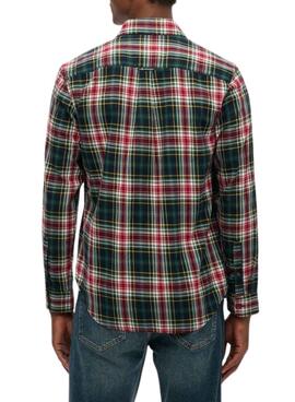 Chemise Superdry Vintage Check à carreaux verts pour homme