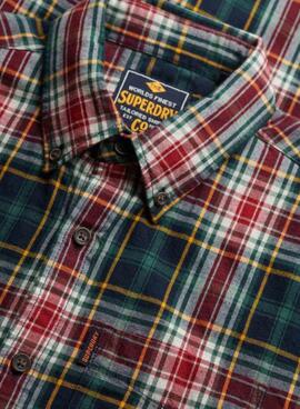 Chemise Superdry Vintage Check à carreaux verts pour homme