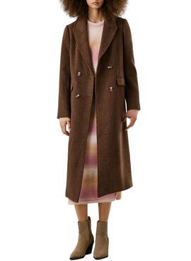 Manteau Pepe Jeans Taylor marron pour femme