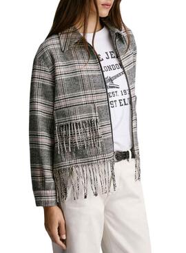 Veste Pepe Jeans Talani gris et rose pour femme