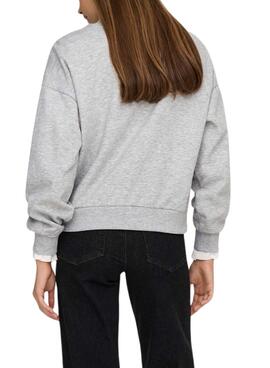 Sweat à capuche Only Onjo gris pour femme