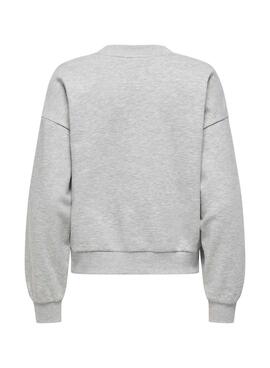 Sweat à capuche Only Onjo gris pour femme