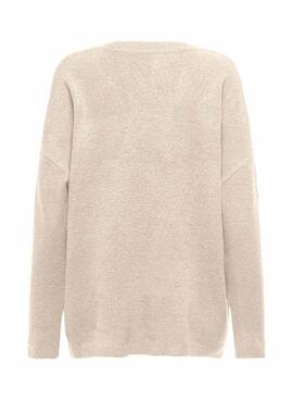 Maillot en tricot Only Talio beige pour femme