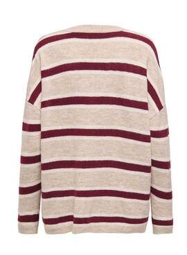 Maillot en tricot à rayures Only Talio pour femme.