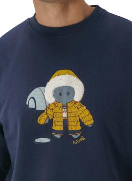 Sweat à capuche El Pulpo Esquimau bleu pour homme