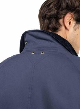Parka El Ganso col en velours côtelé bleu marine pour homme