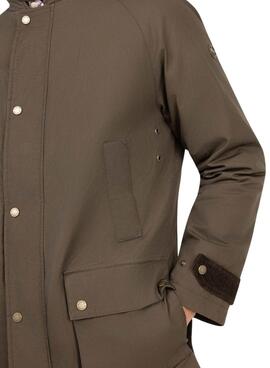 Parka El Ganso col en velours côtelé vert pour homme