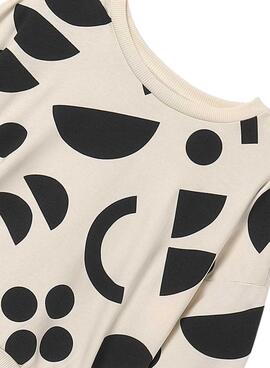 Sweat-shirt Mayoral avec motif géométrique noir et blanc pour fille