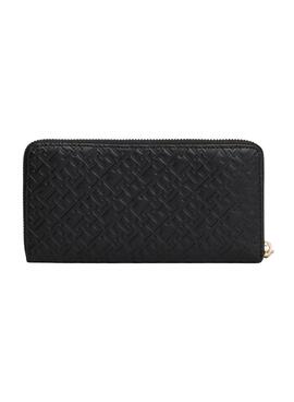 Portefeuille Tommy Hilfiger Monogramme noir pour femme