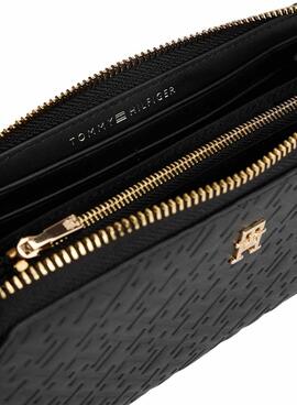 Portefeuille Tommy Hilfiger Monogramme noir pour femme