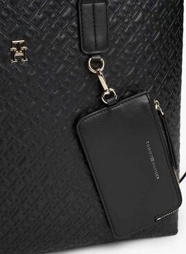 Sac à main Tommy Hilfiger Icon Satchel noir pour femme