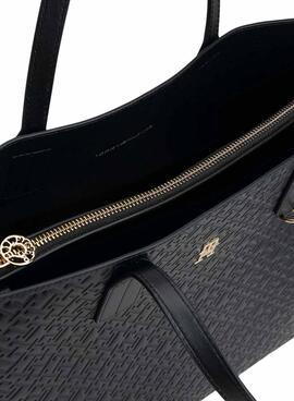 Sac à main Tommy Hilfiger Icon Satchel noir pour femme