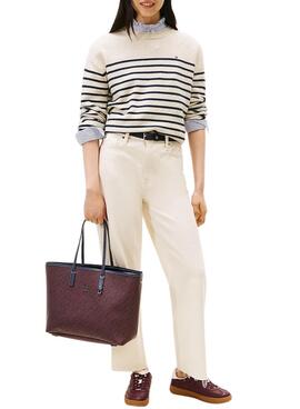 Sac fourre-tout Tommy Hilfiger Monoplay bleu et rouge pour femme