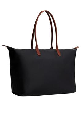 Sac Tommy Hilfiger maxi tote en nylon noir pour femme
