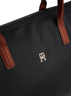 Sac Tommy Hilfiger maxi tote en nylon noir pour femme