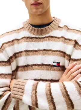 Maillot Tommy Jeans Stripe beige pour homme