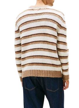 Maillot Tommy Jeans Stripe beige pour homme