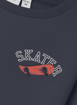 Sweat-shirt bleu Name It Natasya pour fille.