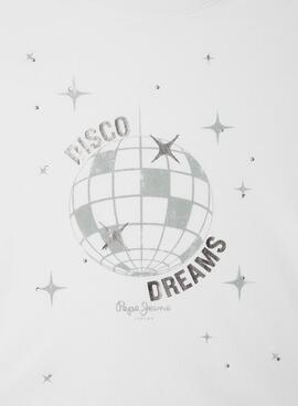 T-shirt Pepe Jeans Amberly blanc pour fille