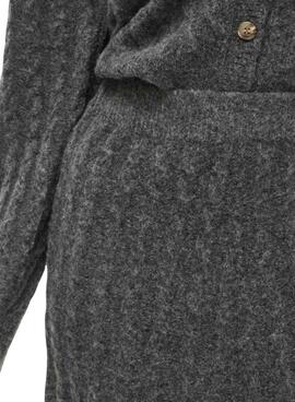 Jupe maxi en maille grise pour femme de la marque Vila Virelli