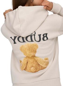 Sweat à capuche pour femme Only Ricky beige