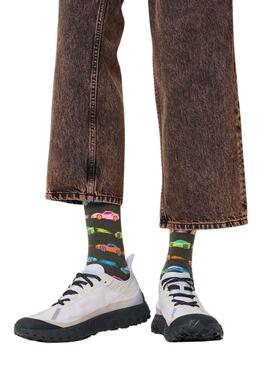 Chaussettes Happy Socks Car Stripe gris