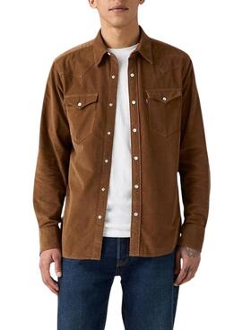 Chemise Levis Barstow Western marron pour homme