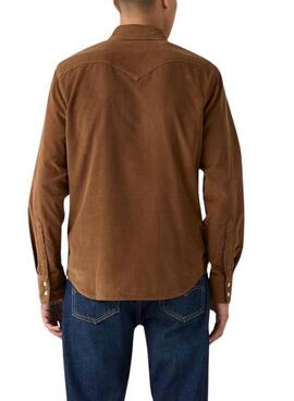 Chemise Levis Barstow Western marron pour homme