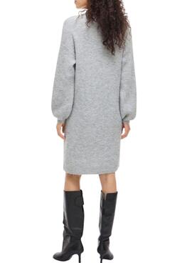 Robe Vila Viretta en maille grise pour femme