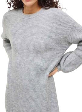 Robe Vila Viretta en maille grise pour femme