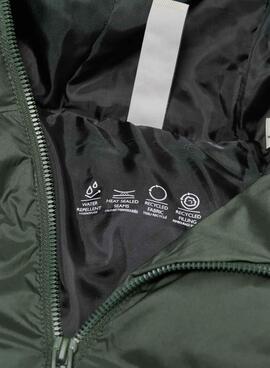 Veste matelassée à capuche verte pour homme Only and Sons Union.