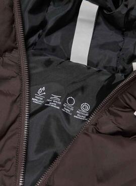 Veston matelassé à capuche marron pour homme Only and Sons Union