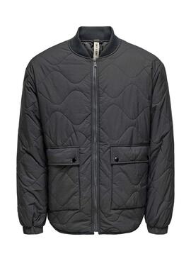 Veste matelassée grise pour homme Only and Sons Wren