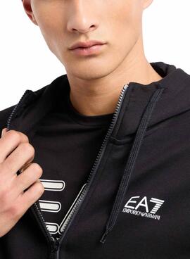 Survêtement Emporio Armani EA7 avec capuche noir pour homme